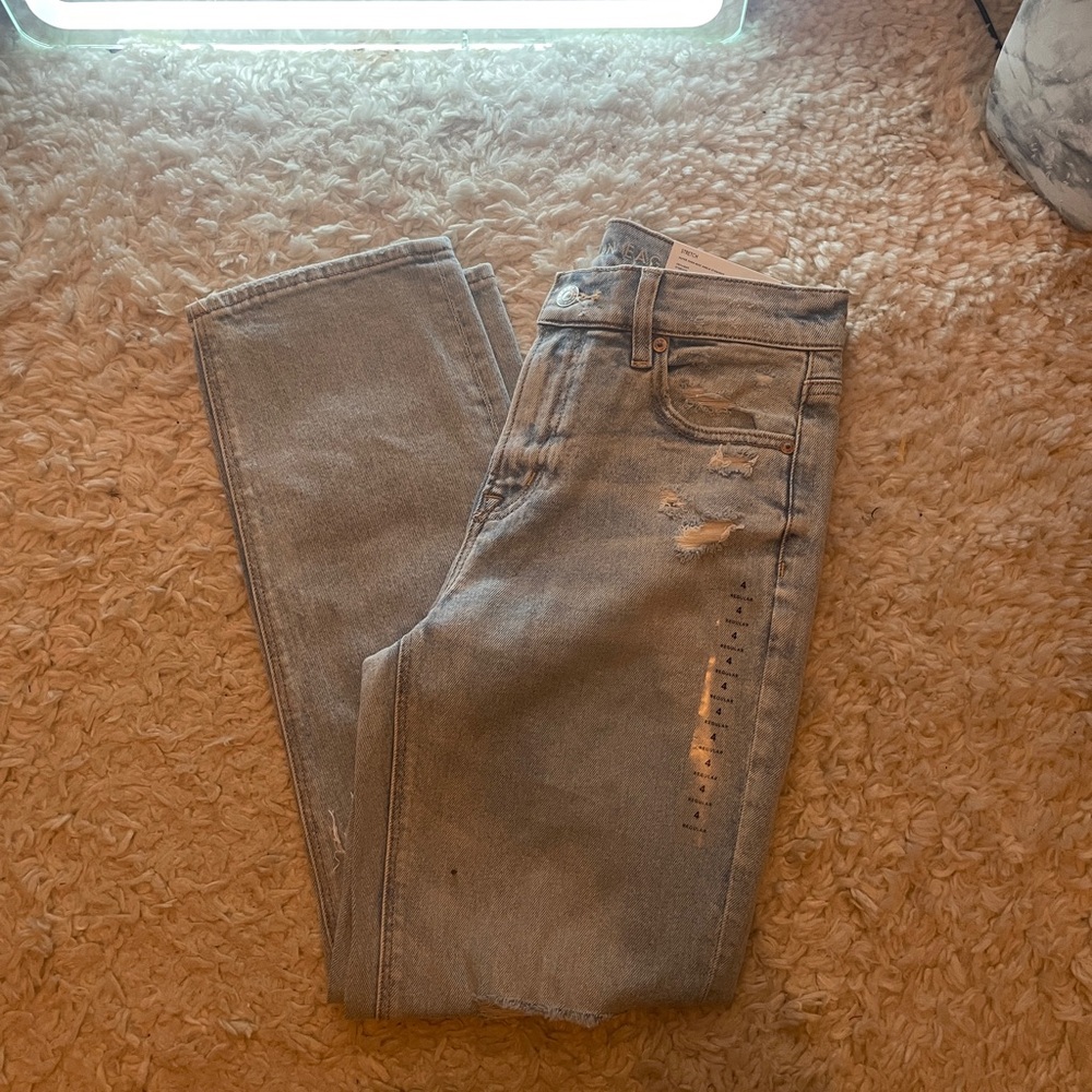American Eagle Outfitters Super High-Rise Ankle Straight Jeans